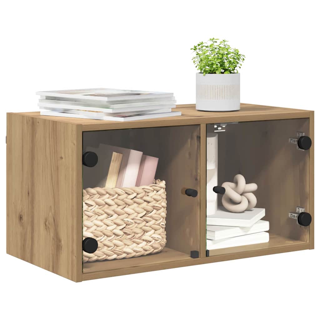 Wandkast Artisan Eiken 68 x 37 x 35 cm Bewerkt hout is nu te koop bij PeponiXL, paradijselijk wonen!