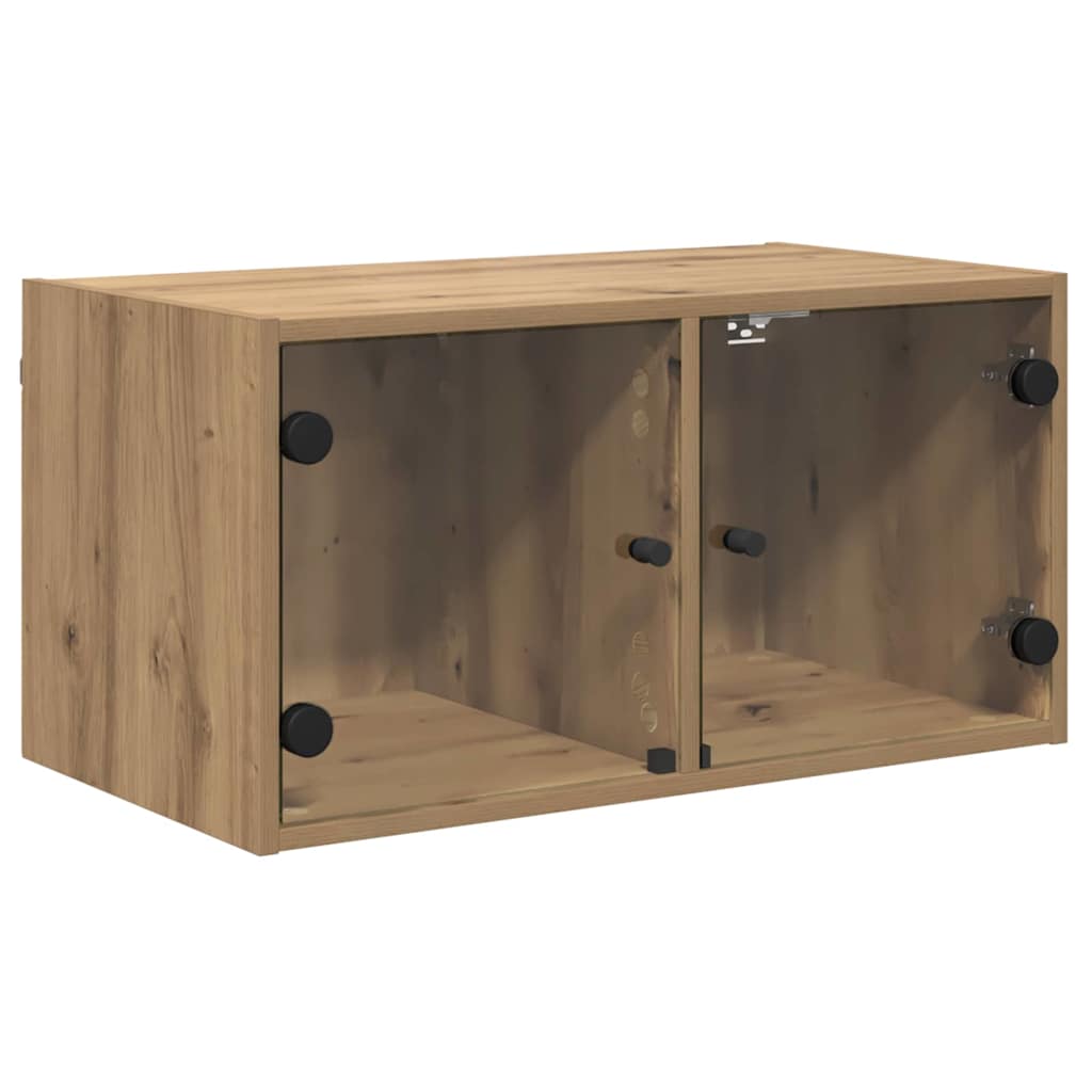Wandkasten 2 pcs Artisan Eiken 68 x 37 x 35 cm Bewerkt hout is nu te koop bij PeponiXL, paradijselijk wonen!