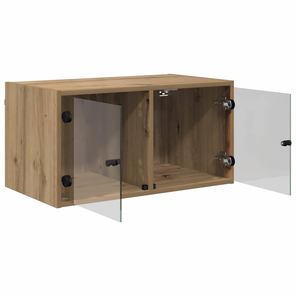 Wandkasten 2 pcs Artisan Eiken 68 x 37 x 35 cm Bewerkt hout is nu te koop bij PeponiXL, paradijselijk wonen!