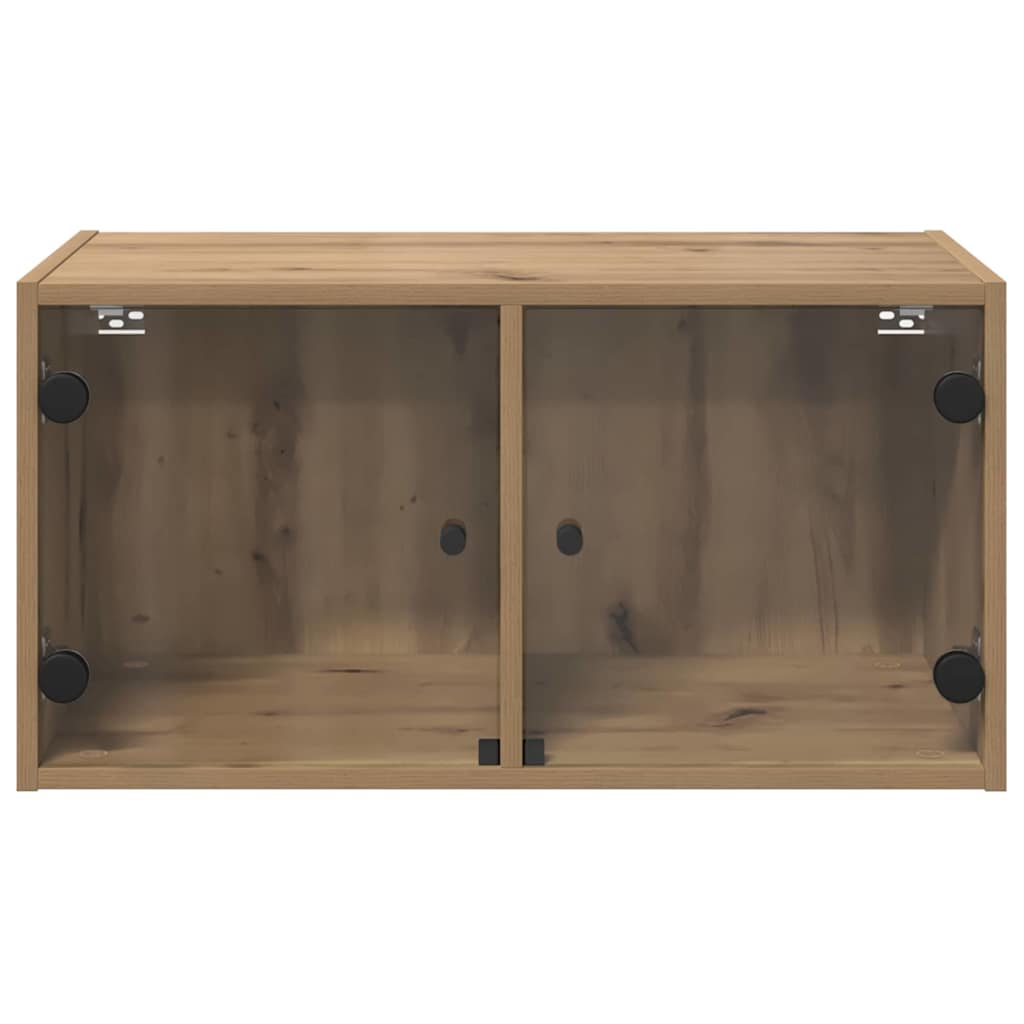 Wandkasten 2 pcs Artisan Eiken 68 x 37 x 35 cm Bewerkt hout is nu te koop bij PeponiXL, paradijselijk wonen!