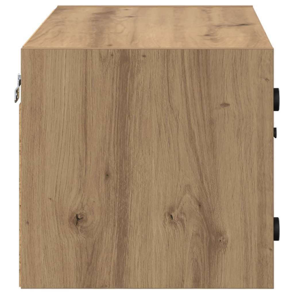 Wandkasten 2 pcs Artisan Eiken 68 x 37 x 35 cm Bewerkt hout is nu te koop bij PeponiXL, paradijselijk wonen!