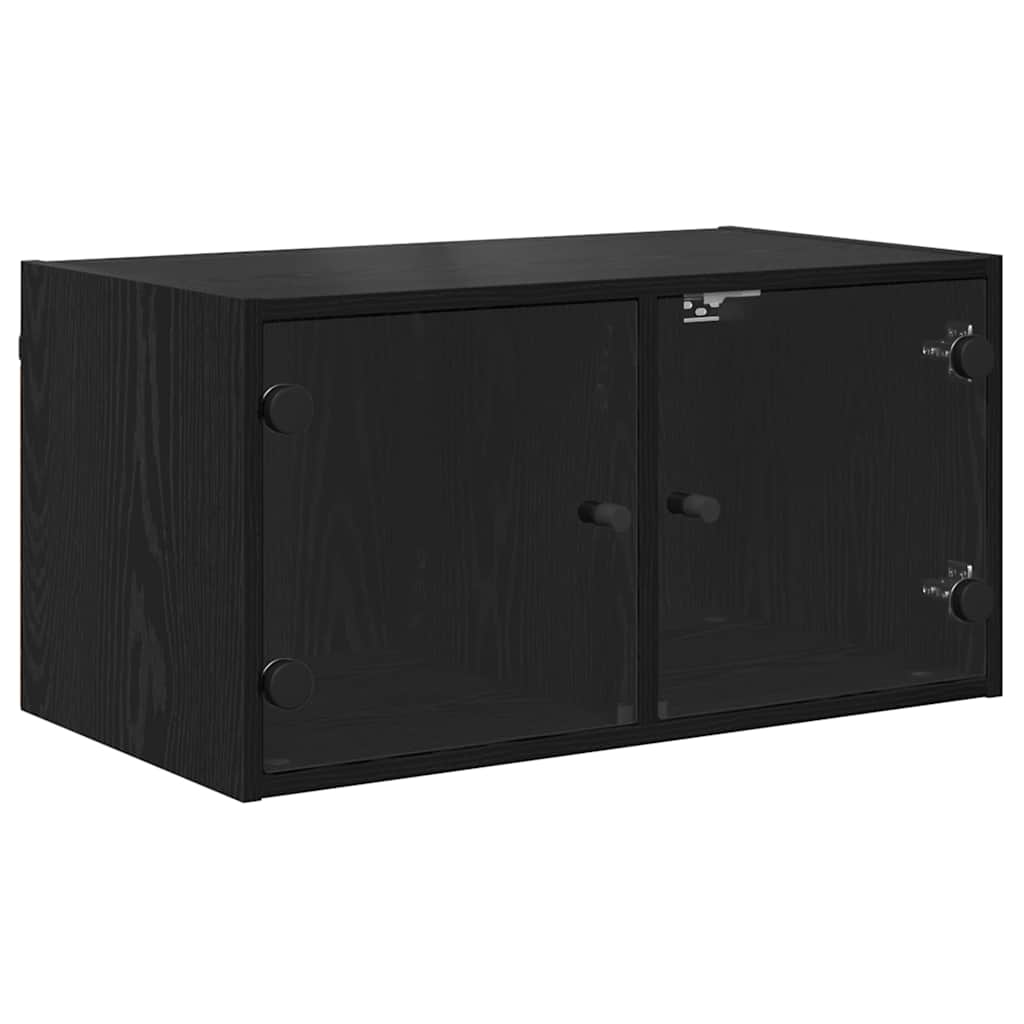 Wandkast Zwart Eiken 68 x 37 x 35 cm Bewerkt hout is nu te koop bij PeponiXL, paradijselijk wonen!