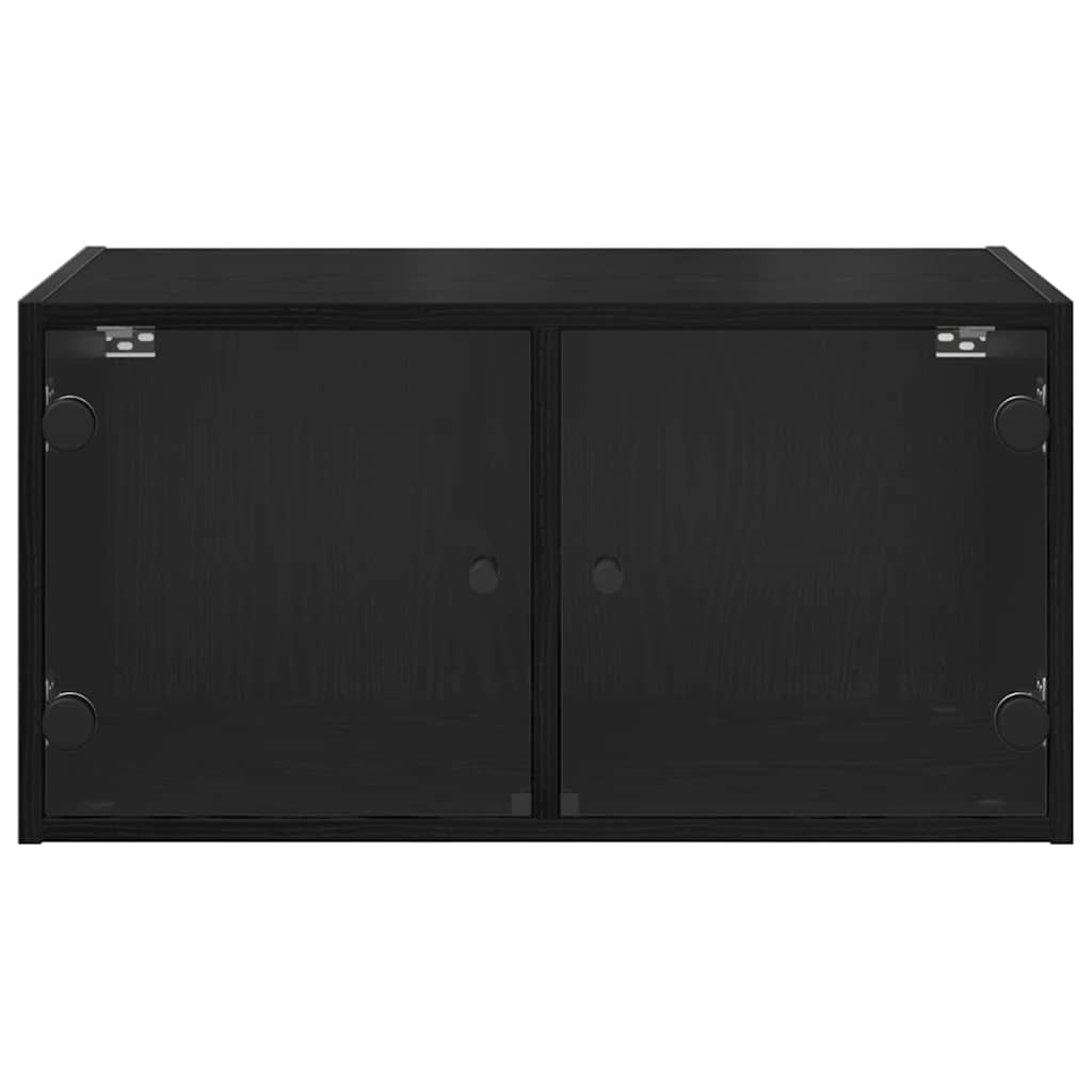 Wandkast Zwart Eiken 68 x 37 x 35 cm Bewerkt hout is nu te koop bij PeponiXL, paradijselijk wonen!