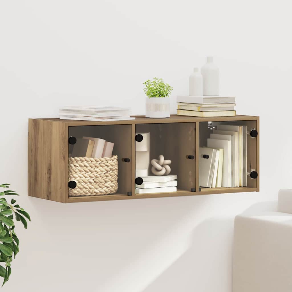 Wandkast Artisan Eiken 102 x 37 x 35 cm Bewerkt hout is nu te koop bij PeponiXL, paradijselijk wonen!