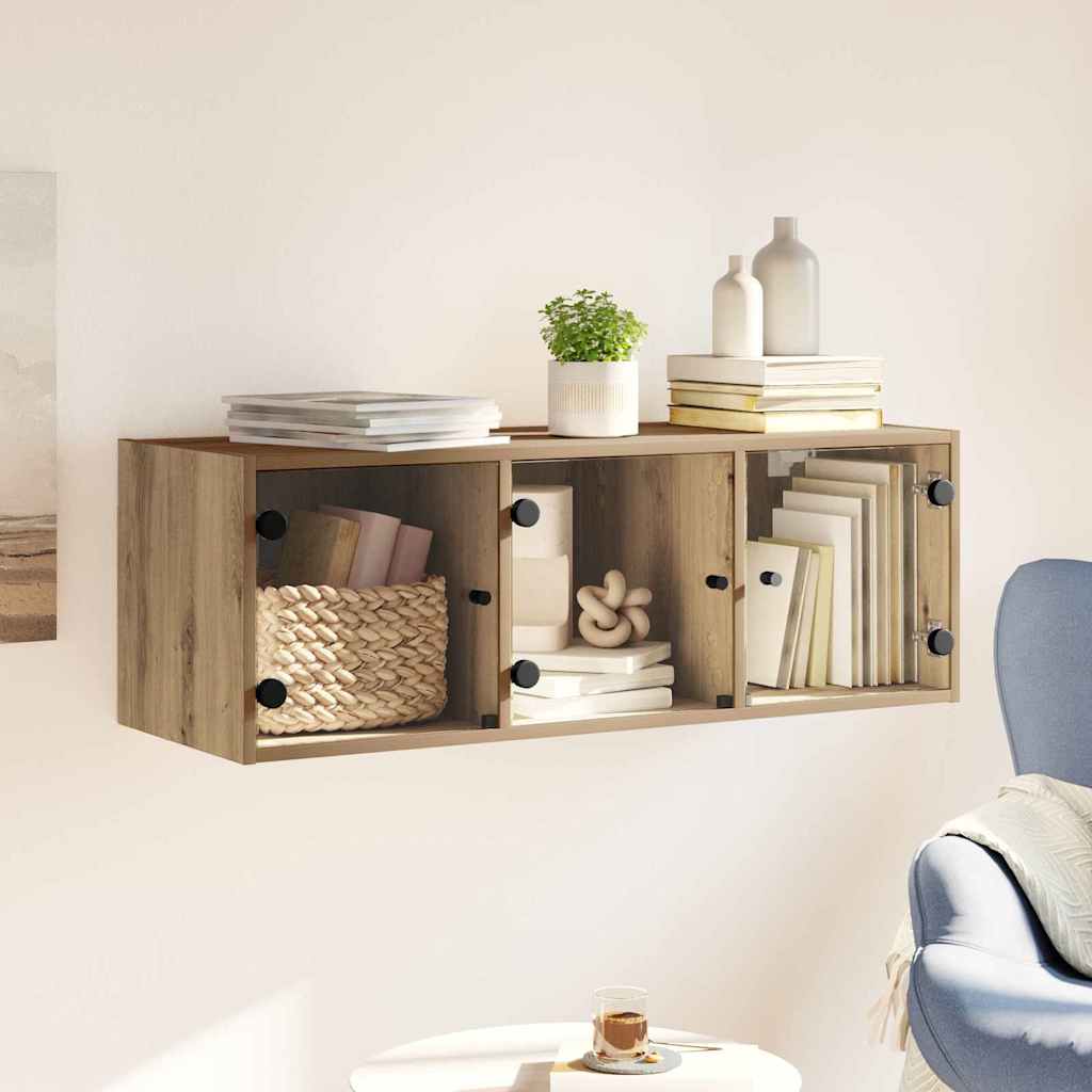 Wandkast Artisan Eiken 102 x 37 x 35 cm Bewerkt hout is nu te koop bij PeponiXL, paradijselijk wonen!