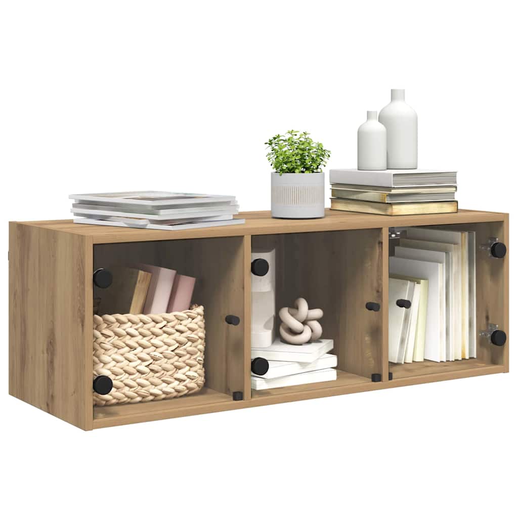 Wandkast Artisan Eiken 102 x 37 x 35 cm Bewerkt hout is nu te koop bij PeponiXL, paradijselijk wonen!