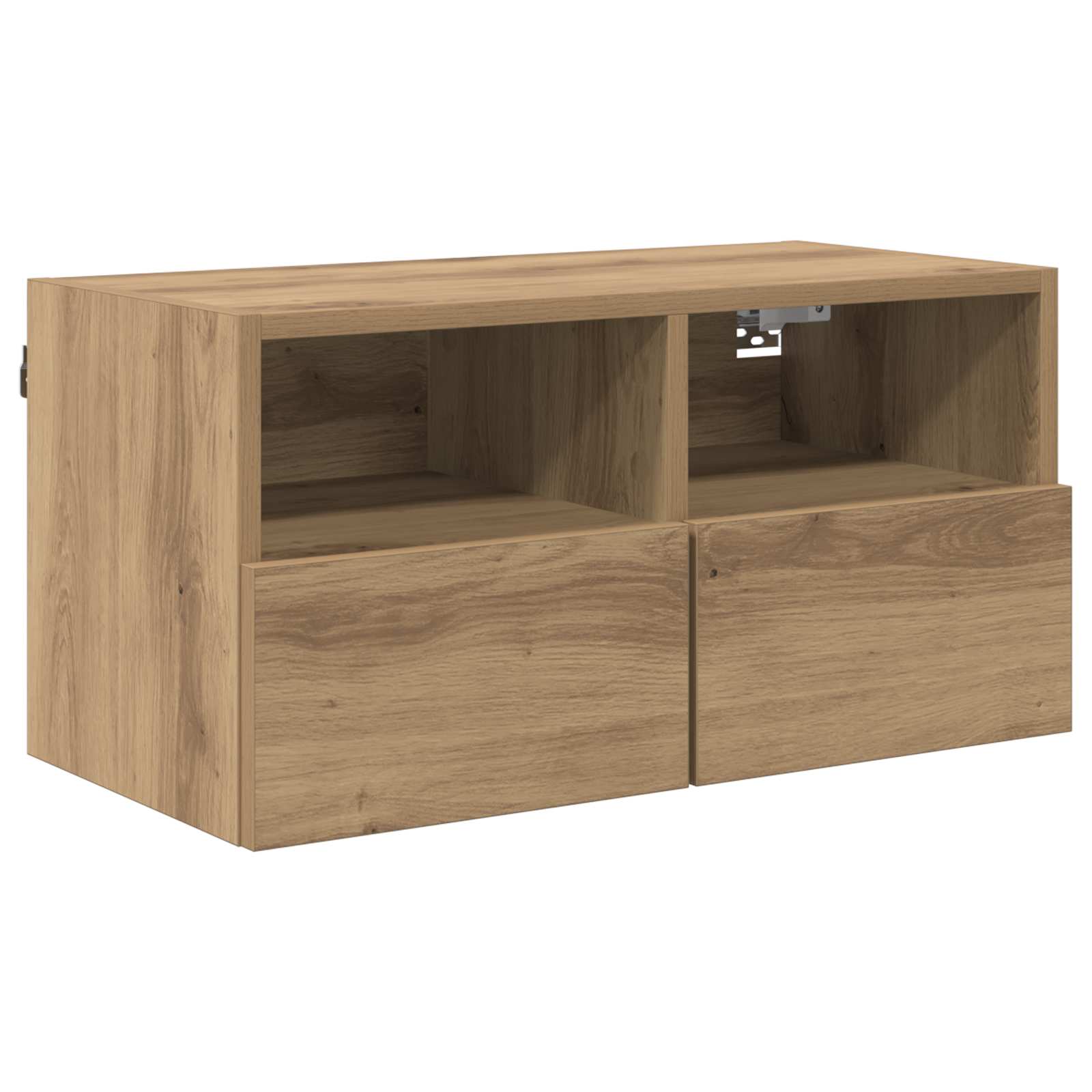 TV Wandkasten 2 pcs Artisan Eiken Bewerkt hout is nu te koop bij PeponiXL, paradijselijk wonen!