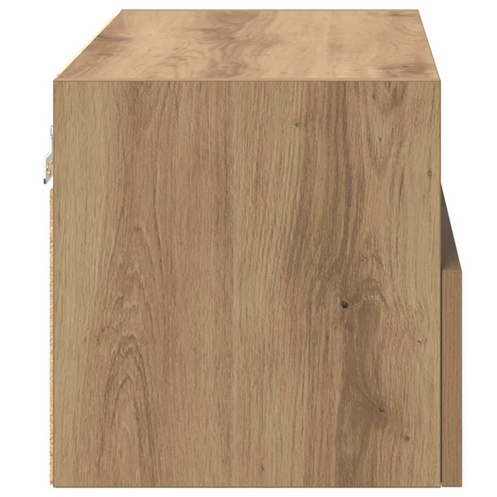 TV Wandkasten 2 pcs Artisan Eiken 60 x 30 x 30 cm Bewerkt hout is nu te koop bij PeponiXL, paradijselijk wonen!