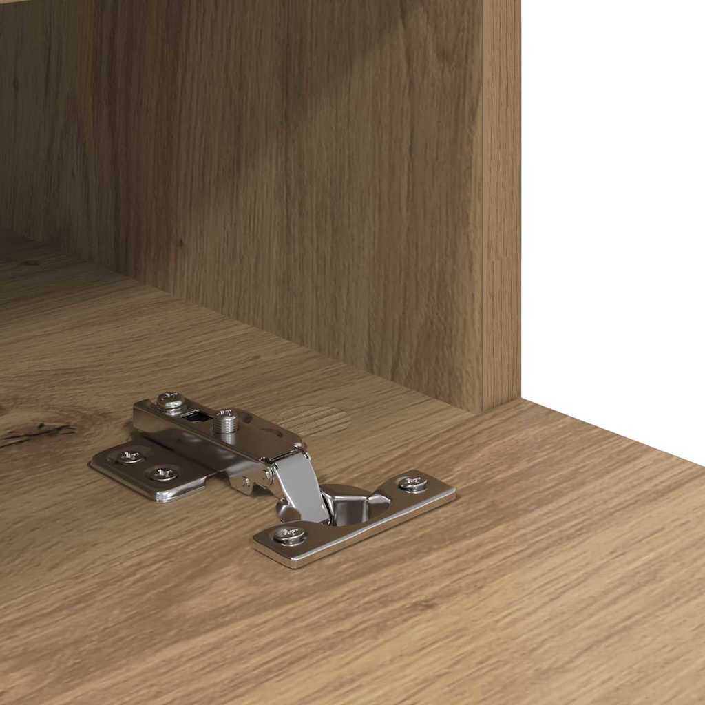 TV Wandkasten 2 pcs Artisan Eiken 80 x 30 x 30 cm Bewerkt hout is nu te koop bij PeponiXL, paradijselijk wonen!