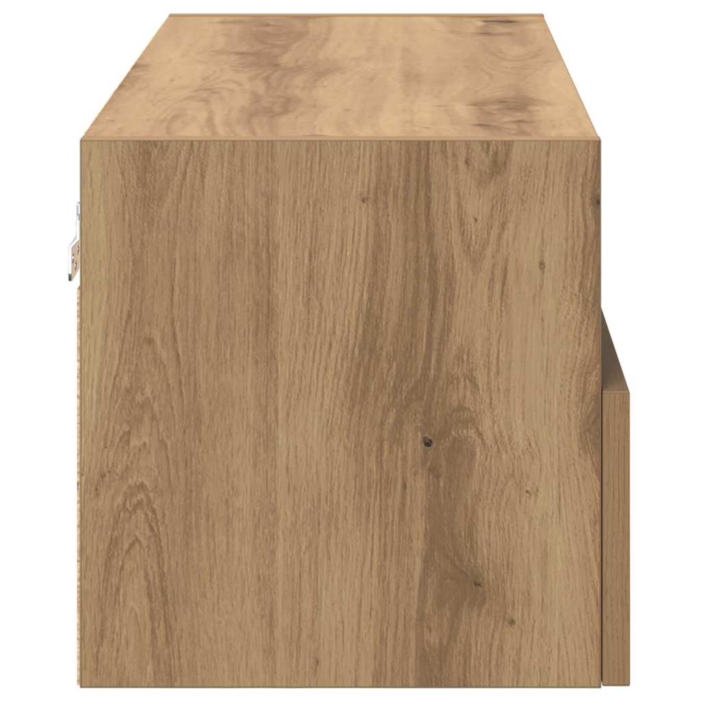 TV Wandkasten 2 pcs Artisan Eiken 80 x 30 x 30 cm Bewerkt hout is nu te koop bij PeponiXL, paradijselijk wonen!