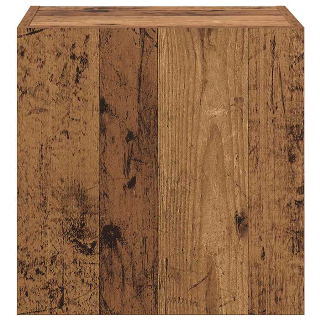 TV Wandkast Wandgemonteerd Oud Hout 40,5x30x40cm Bewerkt hout is nu te koop bij PeponiXL, paradijselijk wonen!