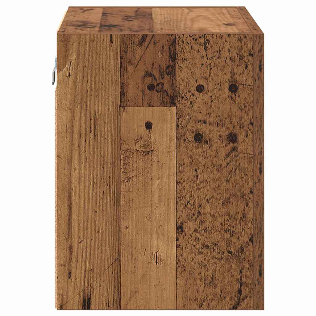 TV Wandkast Wandgemonteerd Oud Hout 40,5x30x40cm Bewerkt hout is nu te koop bij PeponiXL, paradijselijk wonen!
