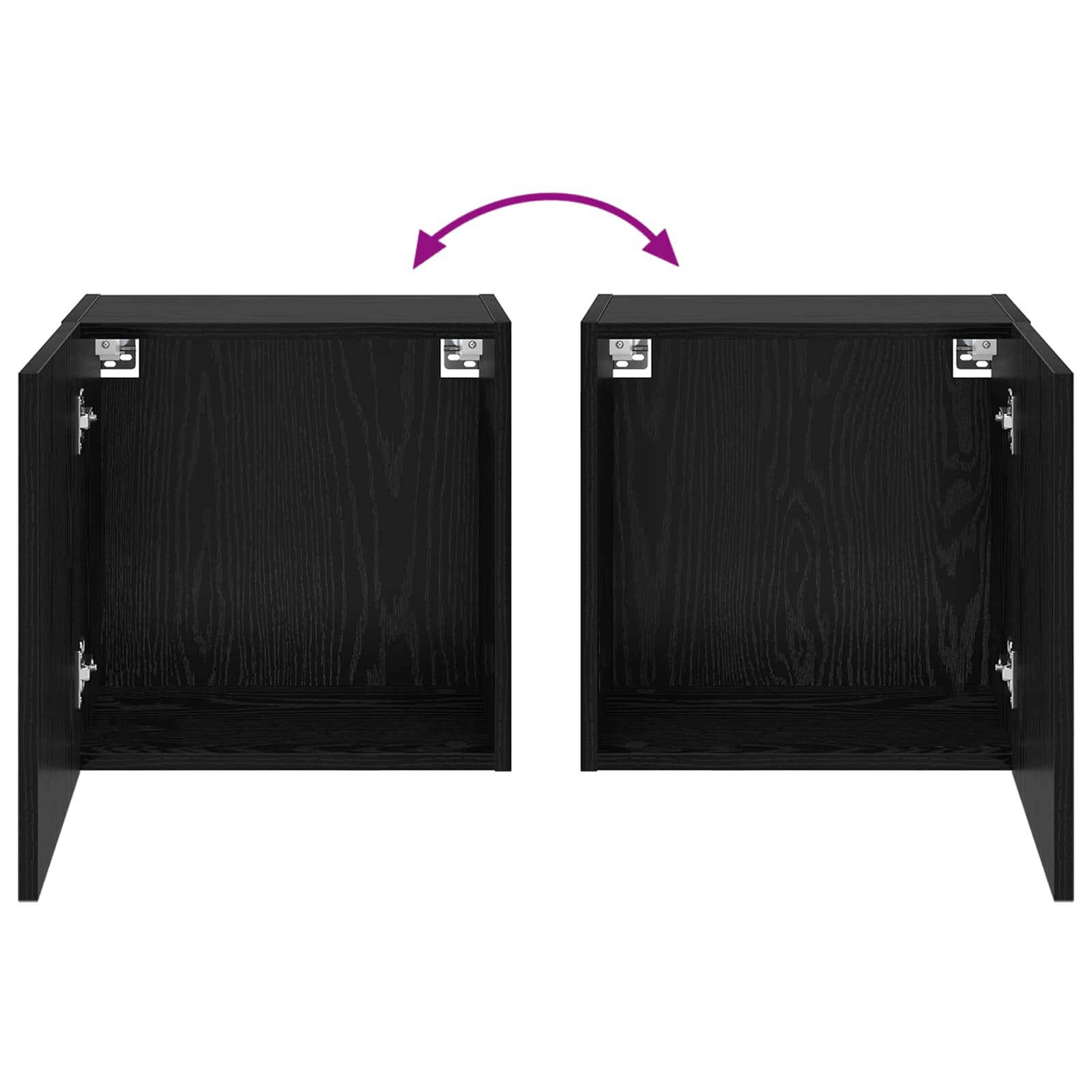 TV Wandkast Zwart Eiken 40,5x30x40cm Bewerkt hout is nu te koop bij PeponiXL, paradijselijk wonen!