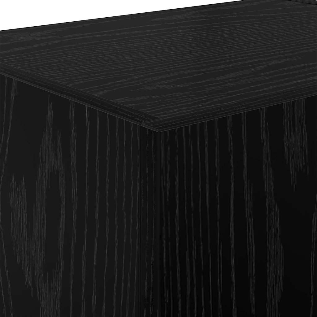 TV Wandkasten 2 pcs Zwart Eiken 40,5x30x40cm Bewerkt hout is nu te koop bij PeponiXL, paradijselijk wonen!