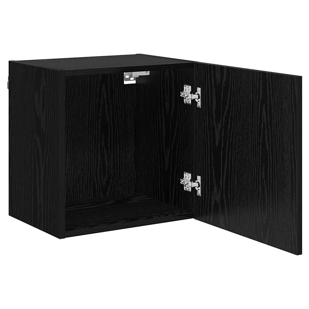 TV Wandkasten 2 pcs Zwart Eiken 40,5x30x40cm Bewerkt hout is nu te koop bij PeponiXL, paradijselijk wonen!