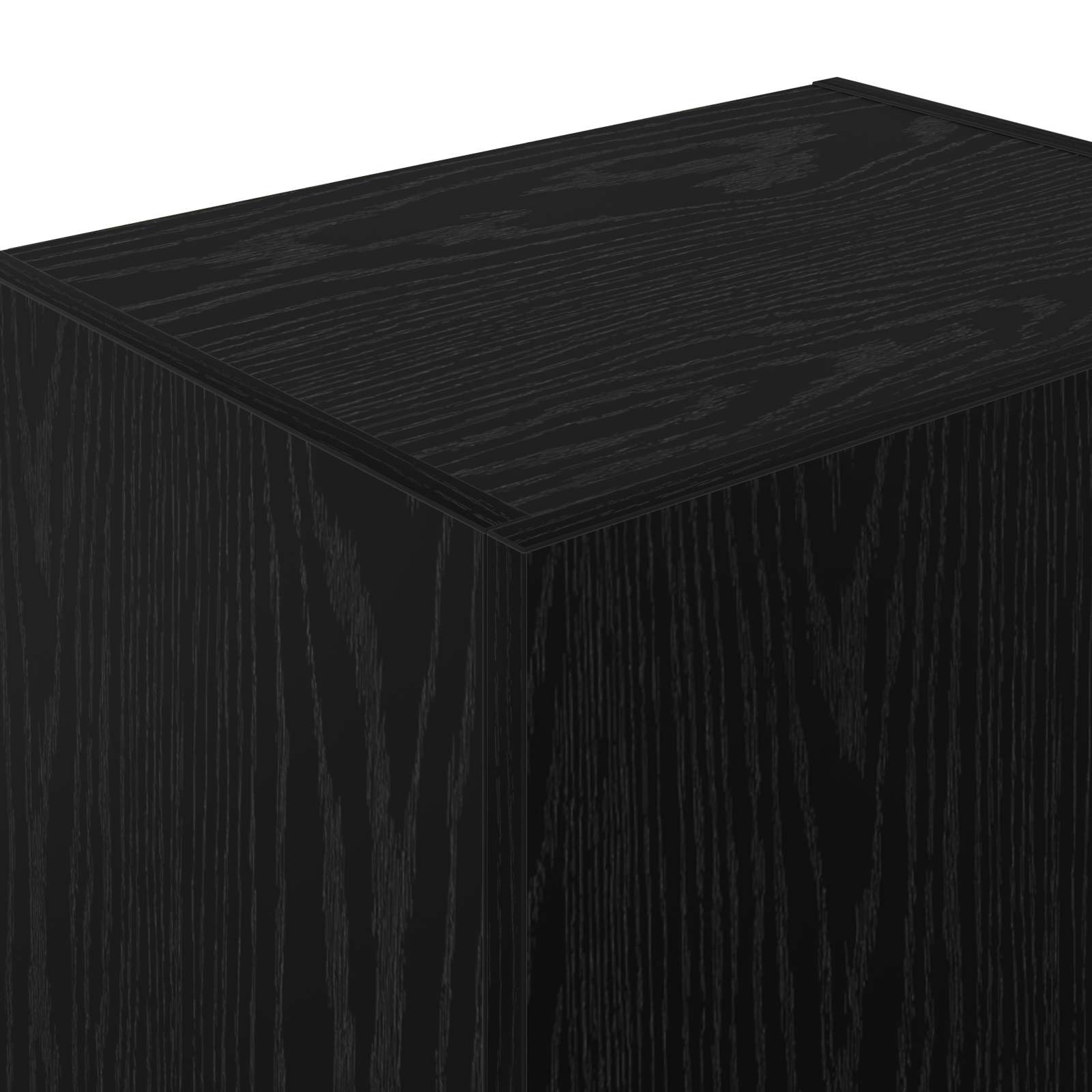 TV Wandkast Zwart Eiken 40,5 x 30 x 102 cm Bewerkt hout is nu te koop bij PeponiXL, paradijselijk wonen!