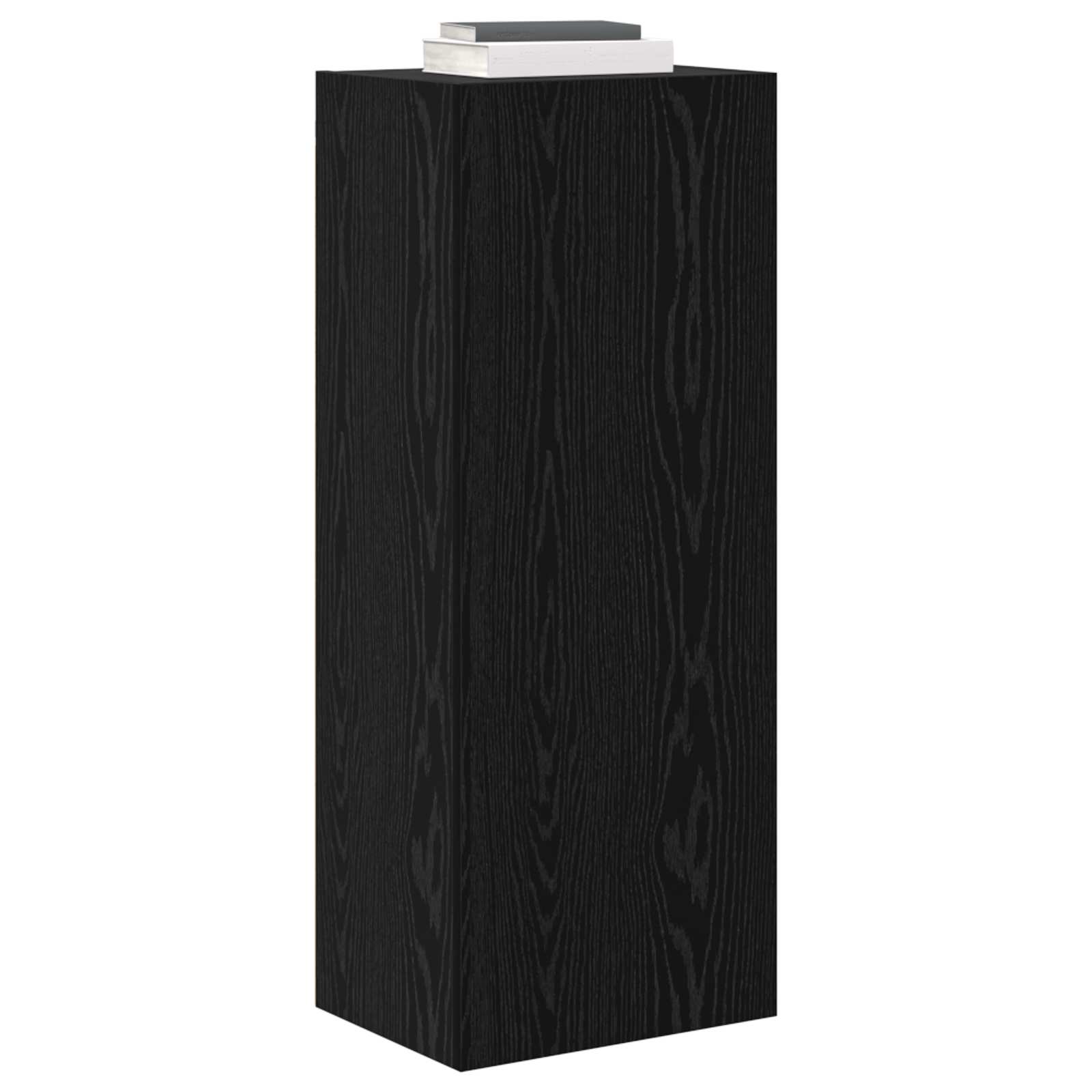 TV Wandkast Zwart Eiken 40,5 x 30 x 102 cm Bewerkt hout is nu te koop bij PeponiXL, paradijselijk wonen!