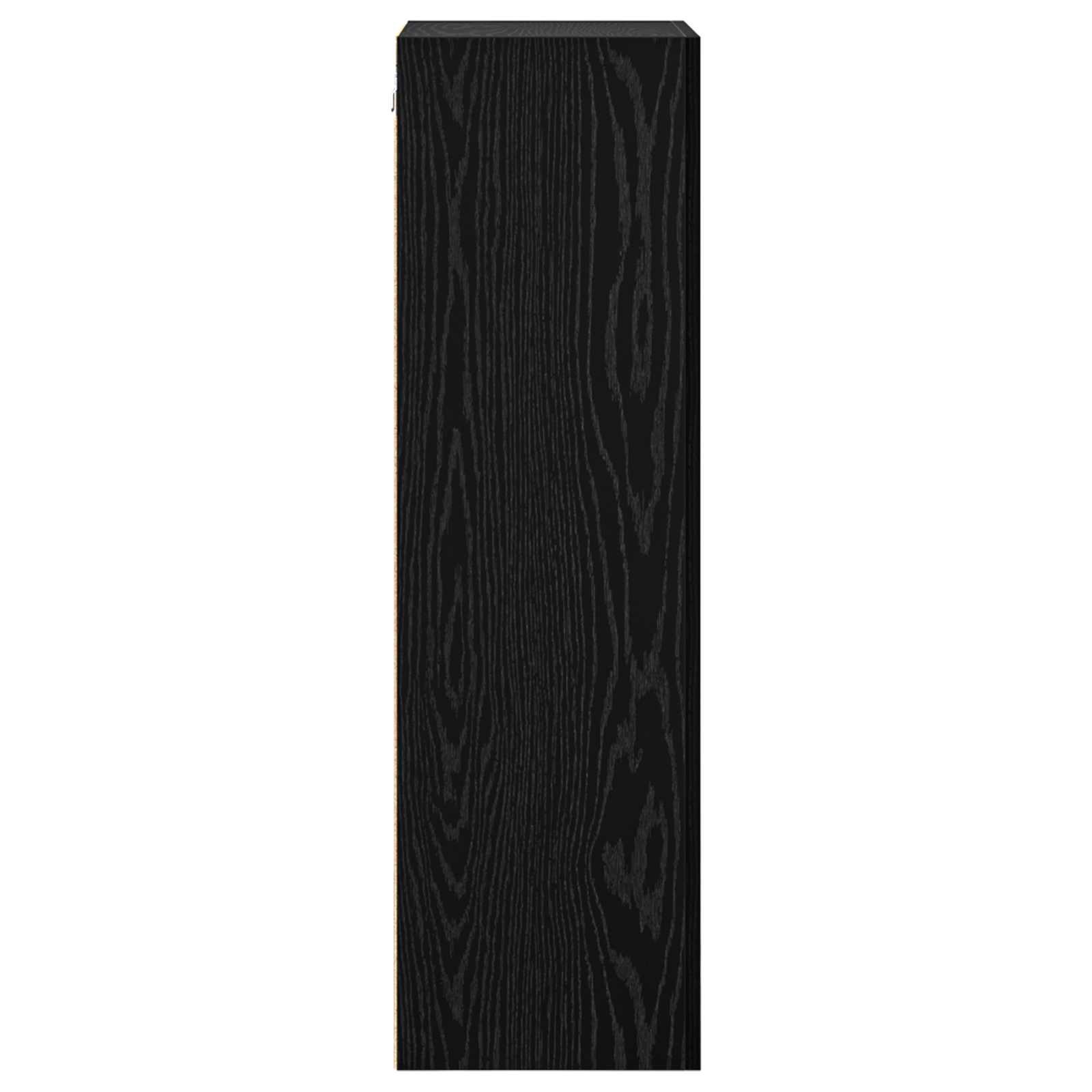 TV Wandkast Zwart Eiken 40,5 x 30 x 102 cm Bewerkt hout is nu te koop bij PeponiXL, paradijselijk wonen!