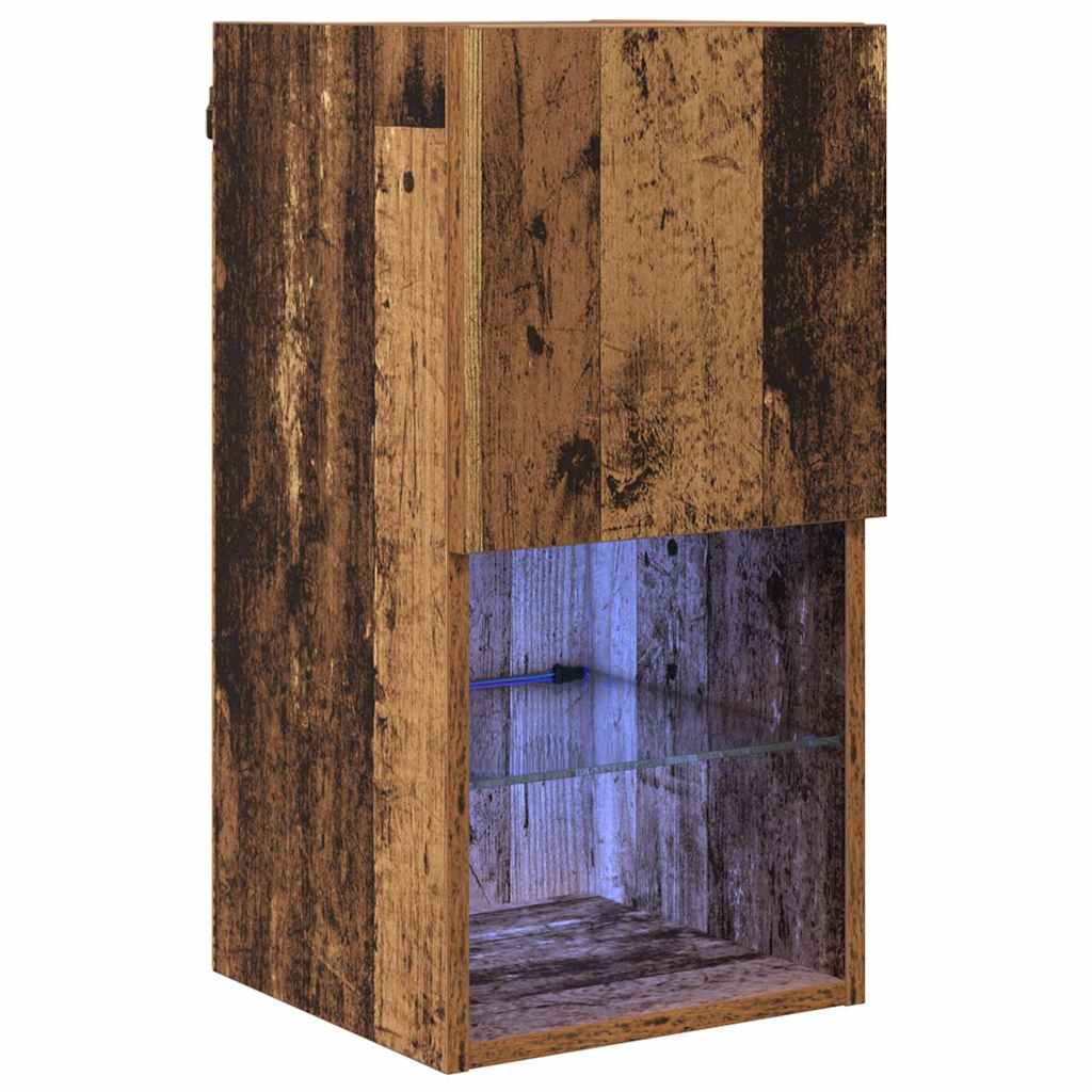 Wandgemonteerd tv-meubel Oudhout 30,5 x 30 x 60 cm Bewerkt hout is nu te koop bij PeponiXL, paradijselijk wonen!