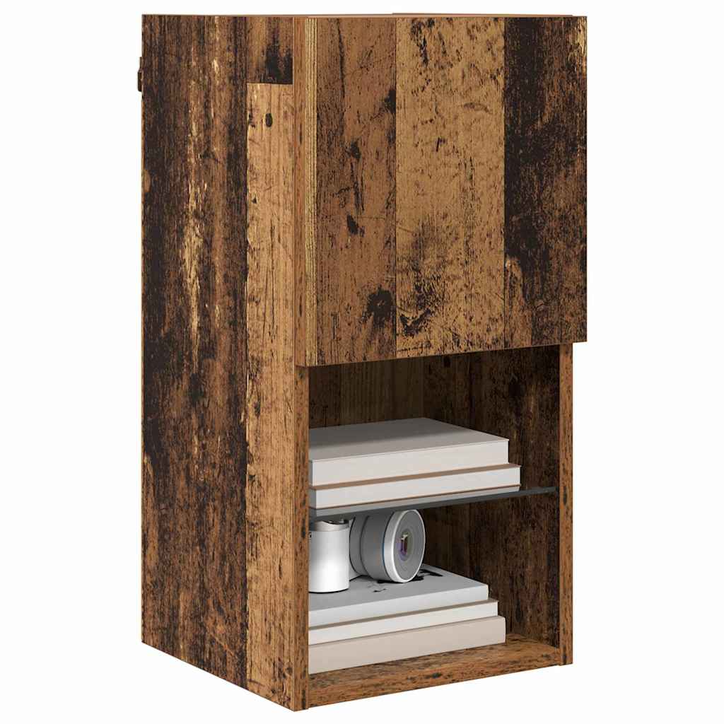 Wandgemonteerd tv-meubel Oudhout 30,5 x 30 x 60 cm Bewerkt hout is nu te koop bij PeponiXL, paradijselijk wonen!