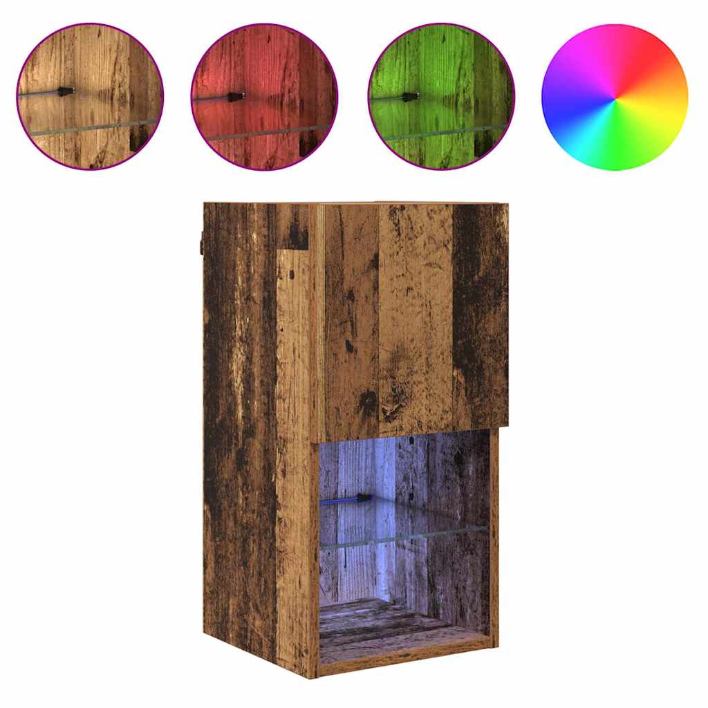 Wandgemonteerde TV-kasten 2 pcs Oudhout 30,5 x 30 x 60 cm is nu te koop bij PeponiXL, paradijselijk wonen!
