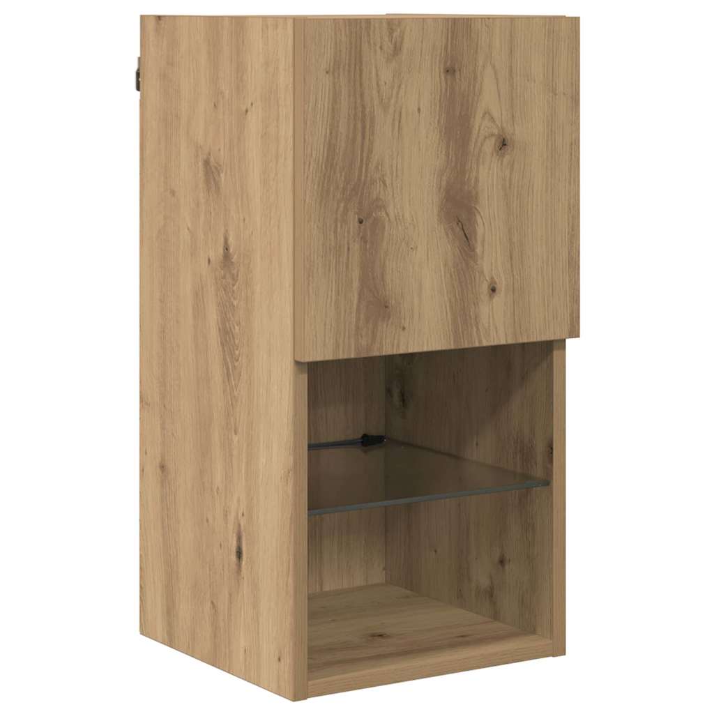 Wandgemonteerde TV-kasten 2 pcs Artisan Eiken 30,5 x 30 x 60 cm is nu te koop bij PeponiXL, paradijselijk wonen!