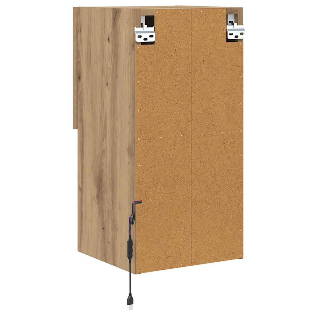Wandgemonteerde TV-kasten 2 pcs Artisan Eiken 30,5 x 30 x 60 cm is nu te koop bij PeponiXL, paradijselijk wonen!