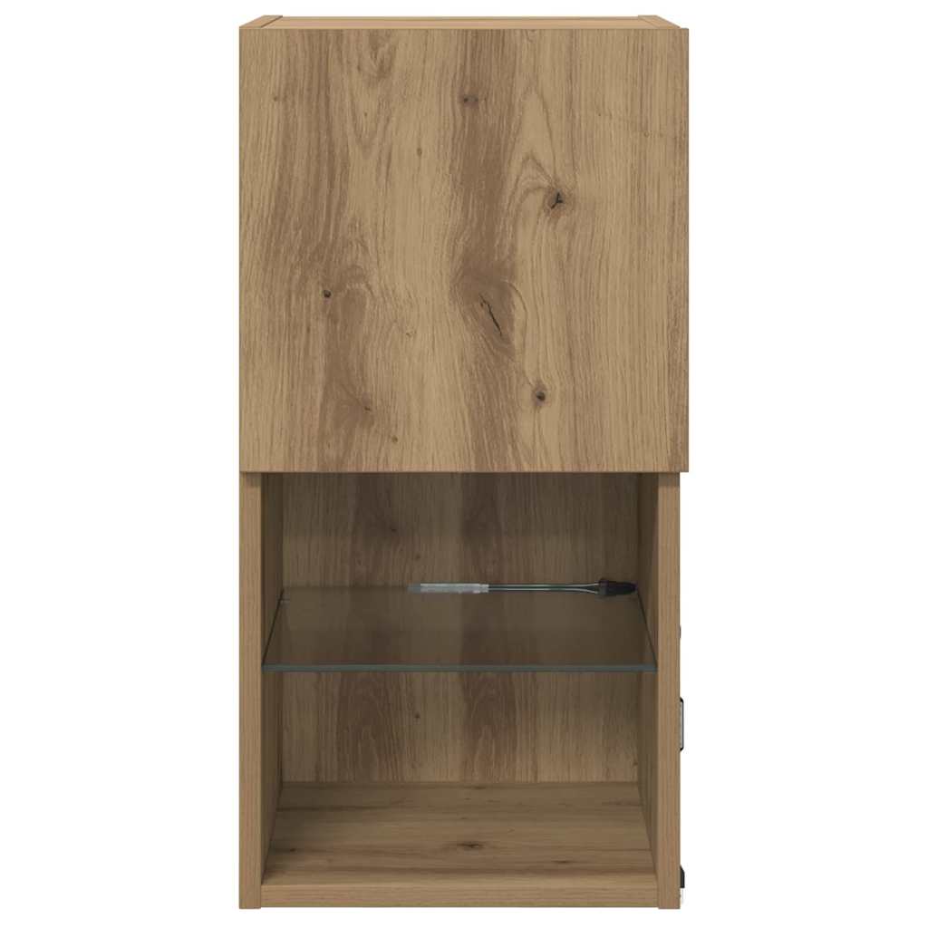 Wandgemonteerde TV-kasten 2 pcs Artisan Eiken 30,5 x 30 x 60 cm is nu te koop bij PeponiXL, paradijselijk wonen!