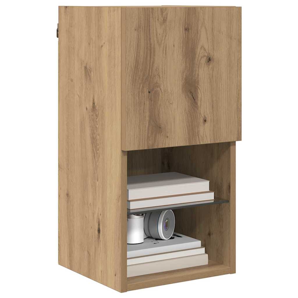 Wandgemonteerde TV-kasten 2 pcs Artisan Eiken 30,5 x 30 x 60 cm is nu te koop bij PeponiXL, paradijselijk wonen!