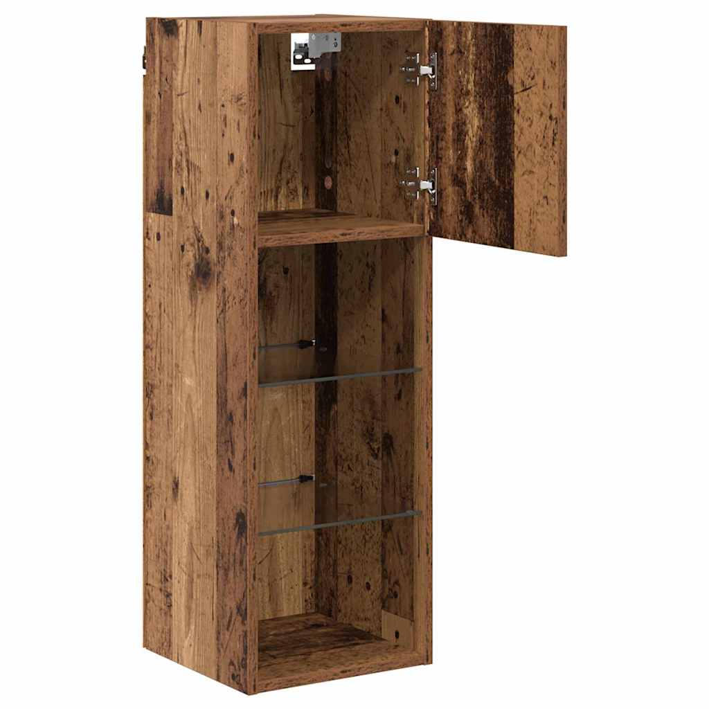 Wandgemonteerde TV-kasten 2 pcs Oudhout 30,5 x 30 x 90 cm is nu te koop bij PeponiXL, paradijselijk wonen!