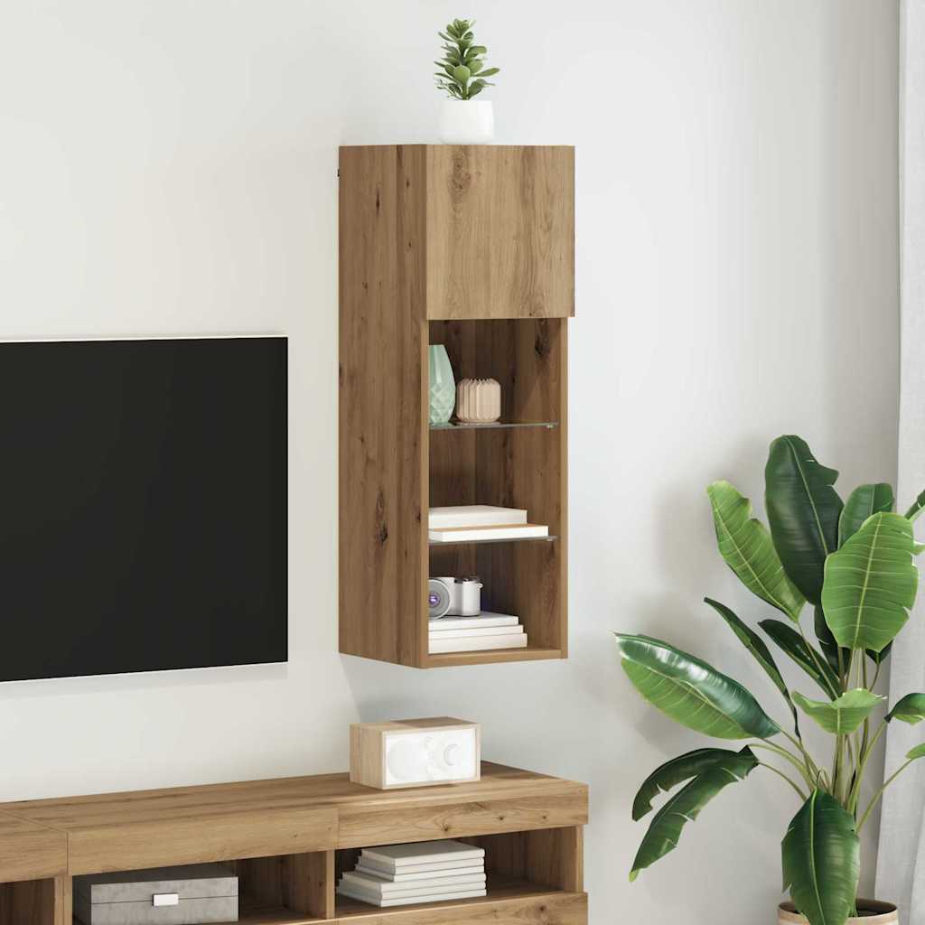 Wandgemonteerd tv-meubel Artisan Eiken 30,5 x 30 x 90 cm is nu te koop bij PeponiXL, paradijselijk wonen!
