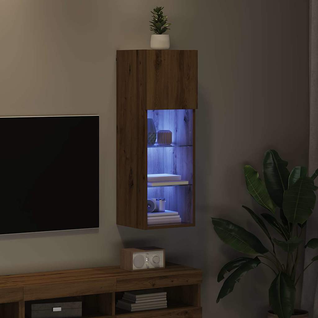 Wandgemonteerd tv-meubel Artisan Eiken 30,5 x 30 x 90 cm is nu te koop bij PeponiXL, paradijselijk wonen!