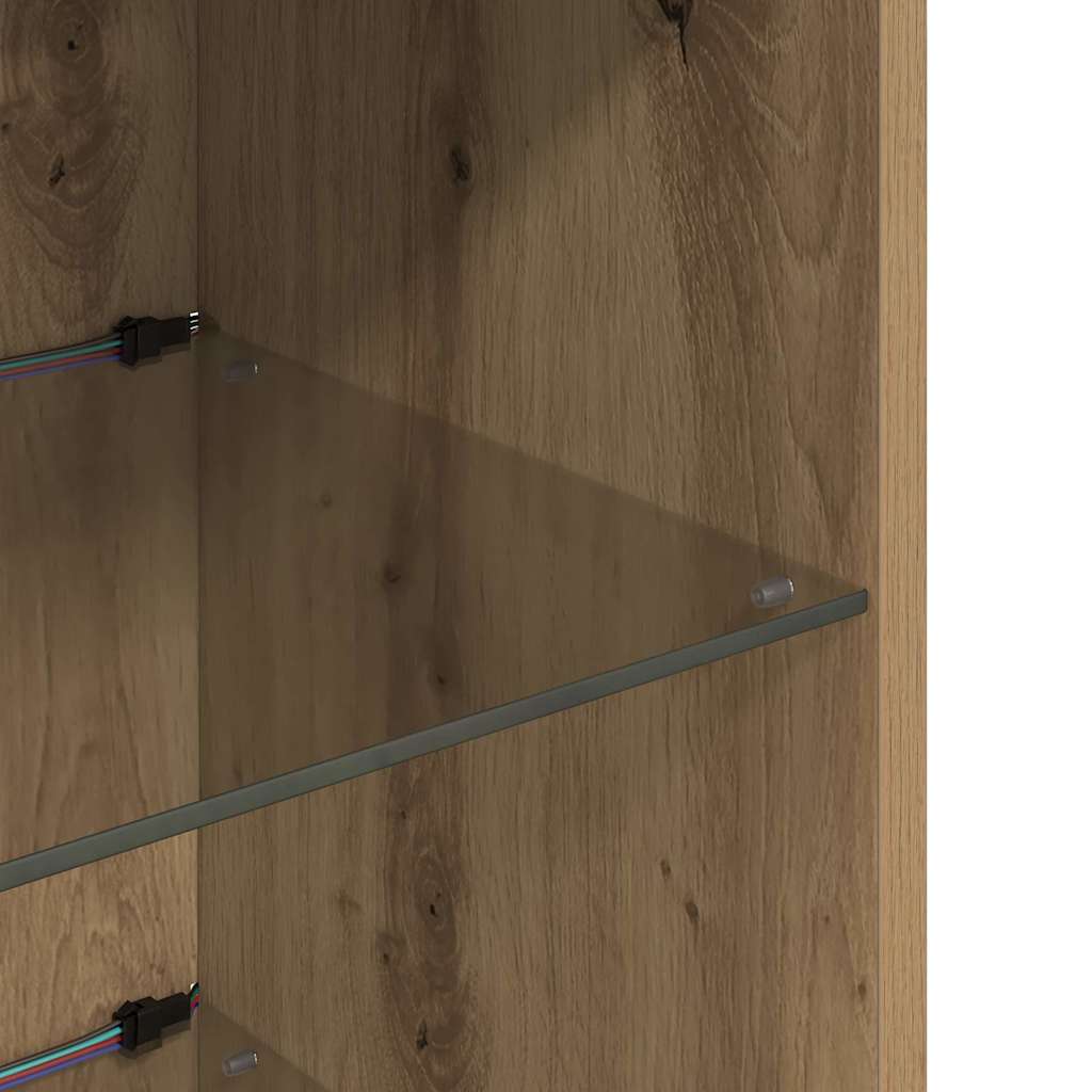 Wandgemonteerde TV-kasten 2 pcs Artisan Eiken 30,5 x 30 x 90 cm is nu te koop bij PeponiXL, paradijselijk wonen!