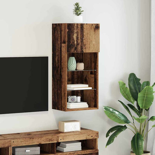 Wandgemonteerd tv-meubel Oudhout 40,5 x 30 x 90 cm Bewerkt hout is nu te koop bij PeponiXL, paradijselijk wonen!