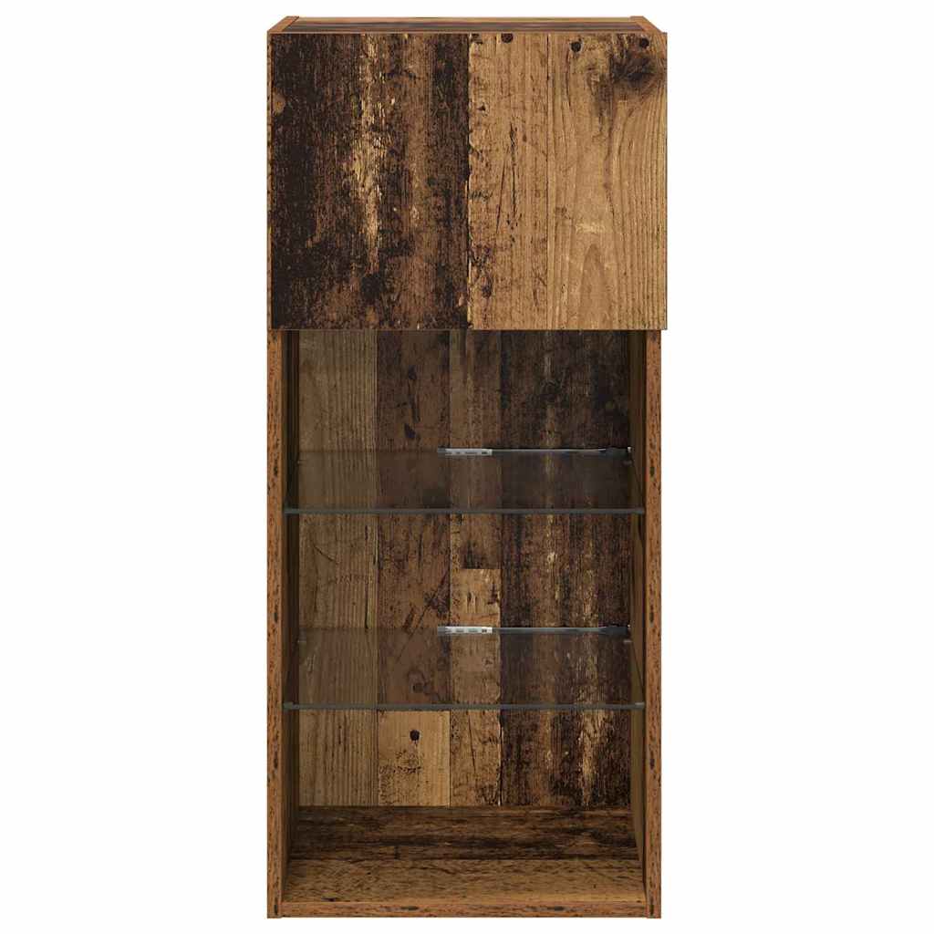 Wandgemonteerde TV-kasten 2 pcs Oudhout 40,5 x 30 x 90 cm is nu te koop bij PeponiXL, paradijselijk wonen!