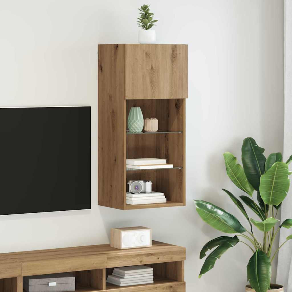 Wandgemonteerd tv-meubel Artisan Eiken 40,5 x 30 x 90 cm is nu te koop bij PeponiXL, paradijselijk wonen!