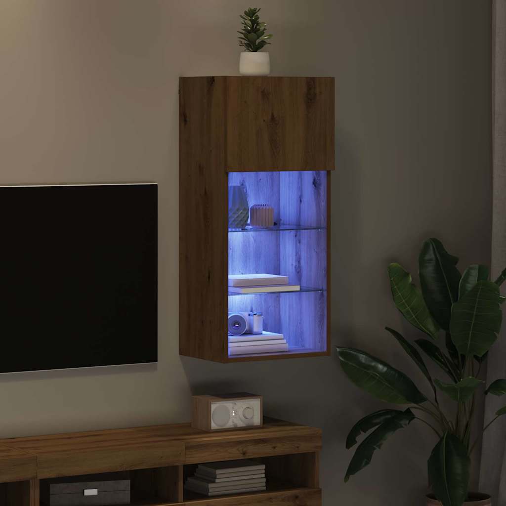 Wandgemonteerd tv-meubel Artisan Eiken 40,5 x 30 x 90 cm is nu te koop bij PeponiXL, paradijselijk wonen!