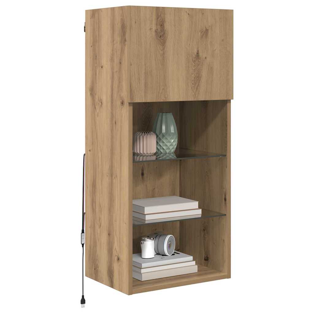 Wandgemonteerde TV-kasten 2 pcs Artisan Eiken 40,5 x 30 x 90 cm is nu te koop bij PeponiXL, paradijselijk wonen!