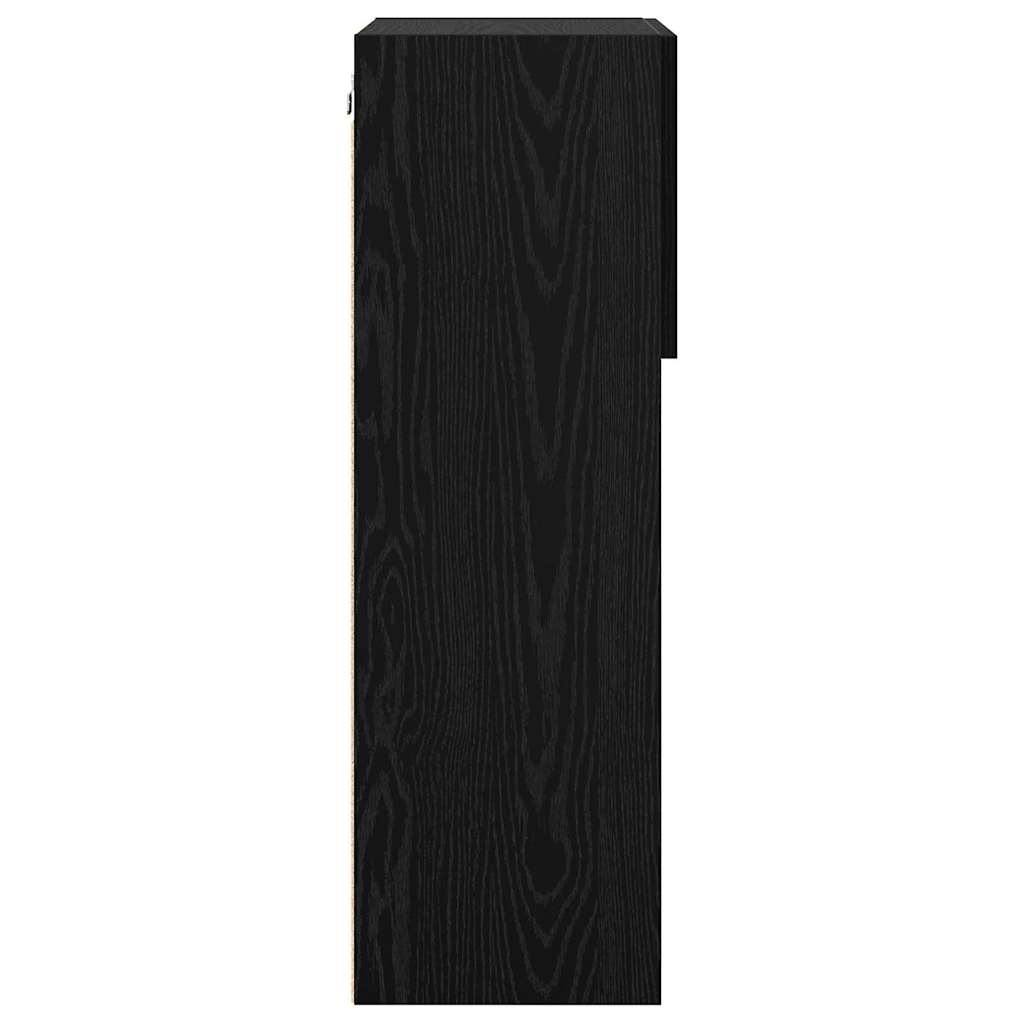 Wandgemonteerd tv-meubel met LED Zwart Eiken 40,5 x 30 x 90 cm is nu te koop bij PeponiXL, paradijselijk wonen!