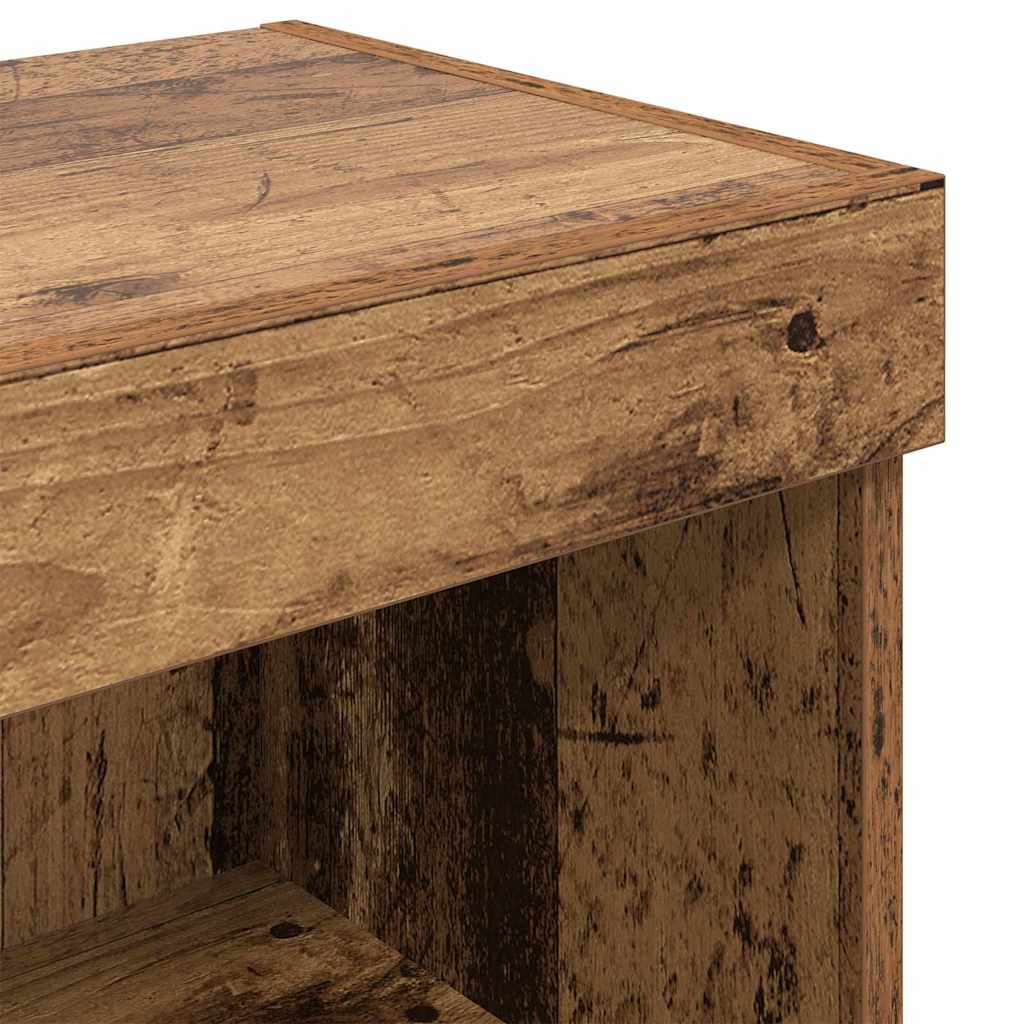 Tv-meubelset met LED Oud Hout 60 x 30 x 30 cm Bewerkt hout is nu te koop bij PeponiXL, paradijselijk wonen!