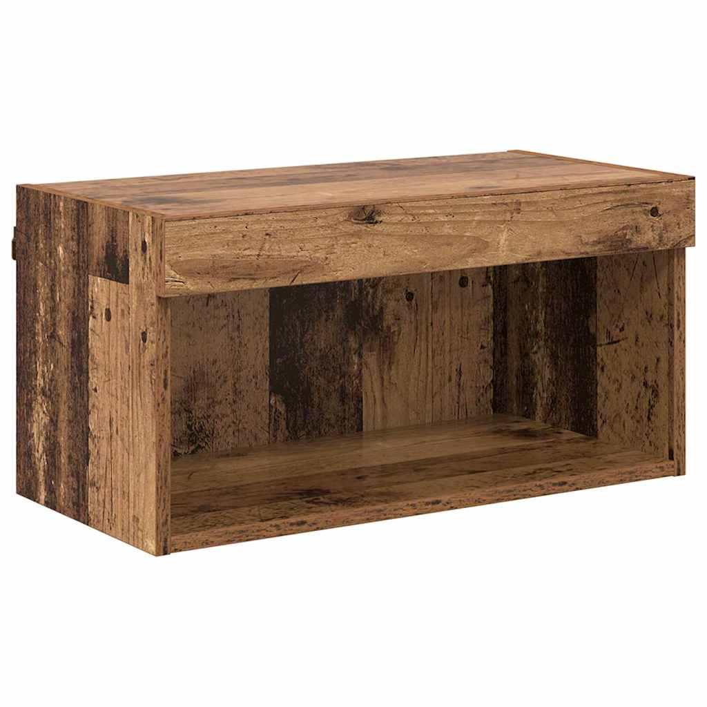 Tv-meubelset met LED Oud Hout 60 x 30 x 30 cm Bewerkt hout is nu te koop bij PeponiXL, paradijselijk wonen!
