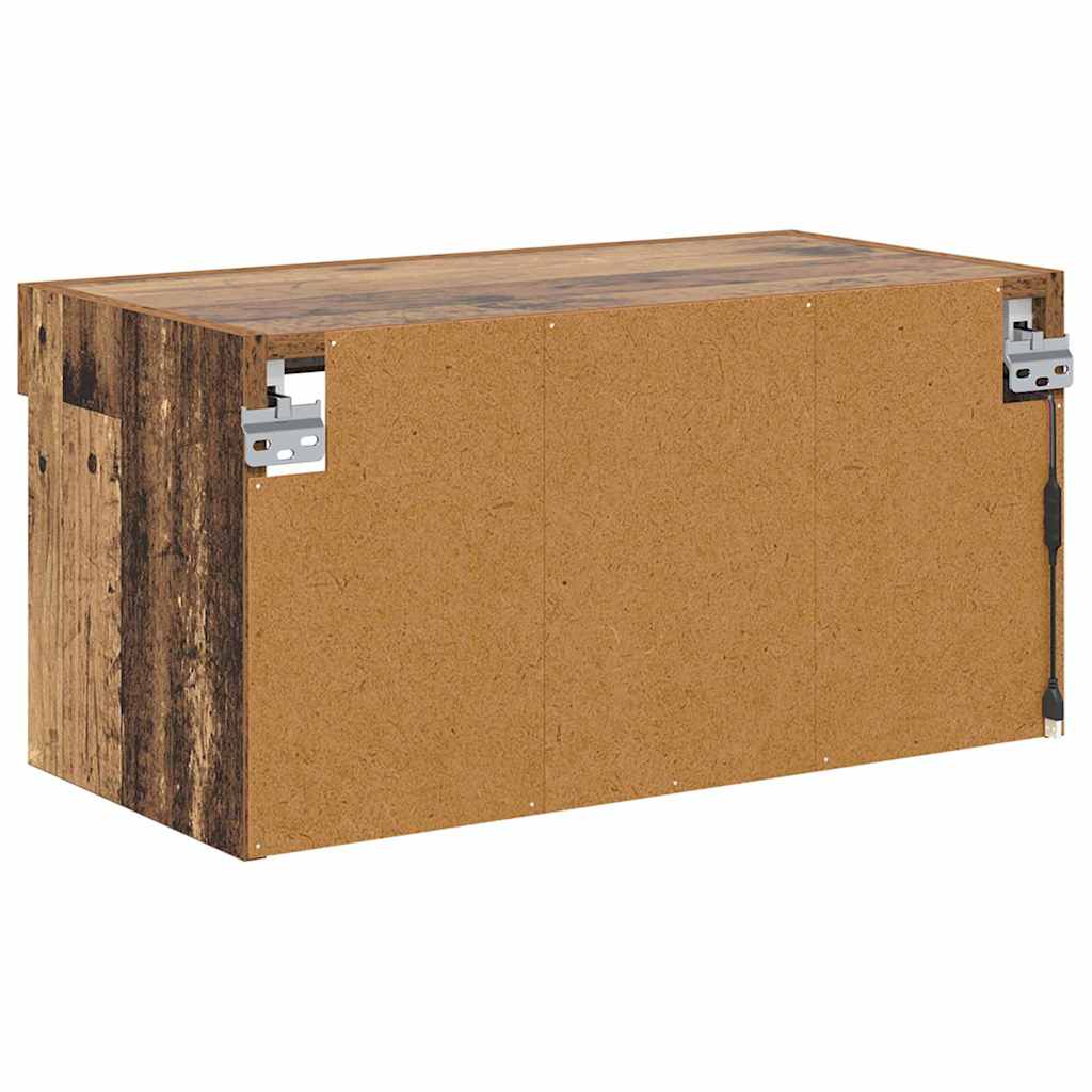 Tv-meubelset met LED Oud Hout 60 x 30 x 30 cm Bewerkt hout is nu te koop bij PeponiXL, paradijselijk wonen!
