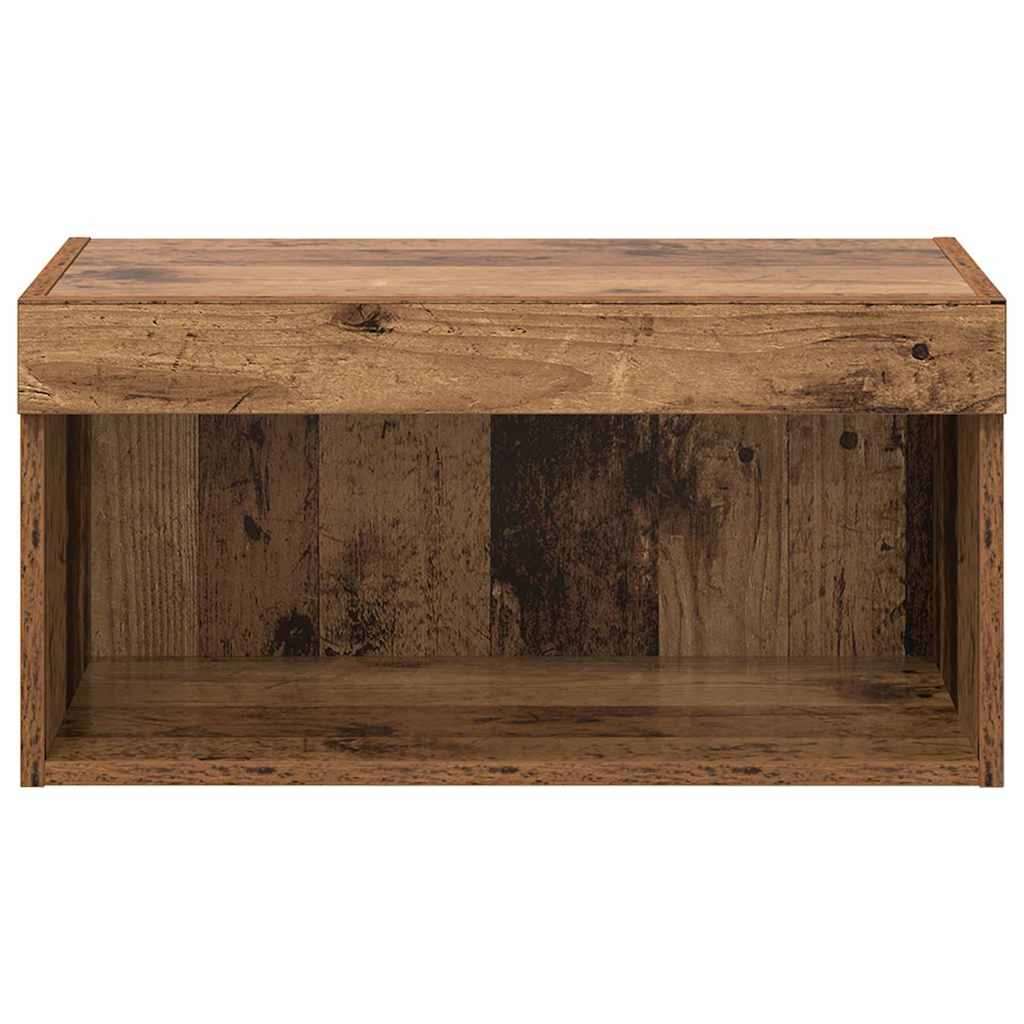 Tv-meubelset met LED Oud Hout 60 x 30 x 30 cm Bewerkt hout is nu te koop bij PeponiXL, paradijselijk wonen!