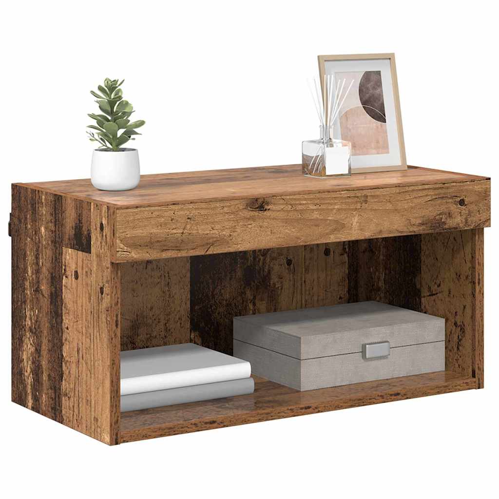Tv-meubelset met LED Oud Hout 60 x 30 x 30 cm Bewerkt hout is nu te koop bij PeponiXL, paradijselijk wonen!