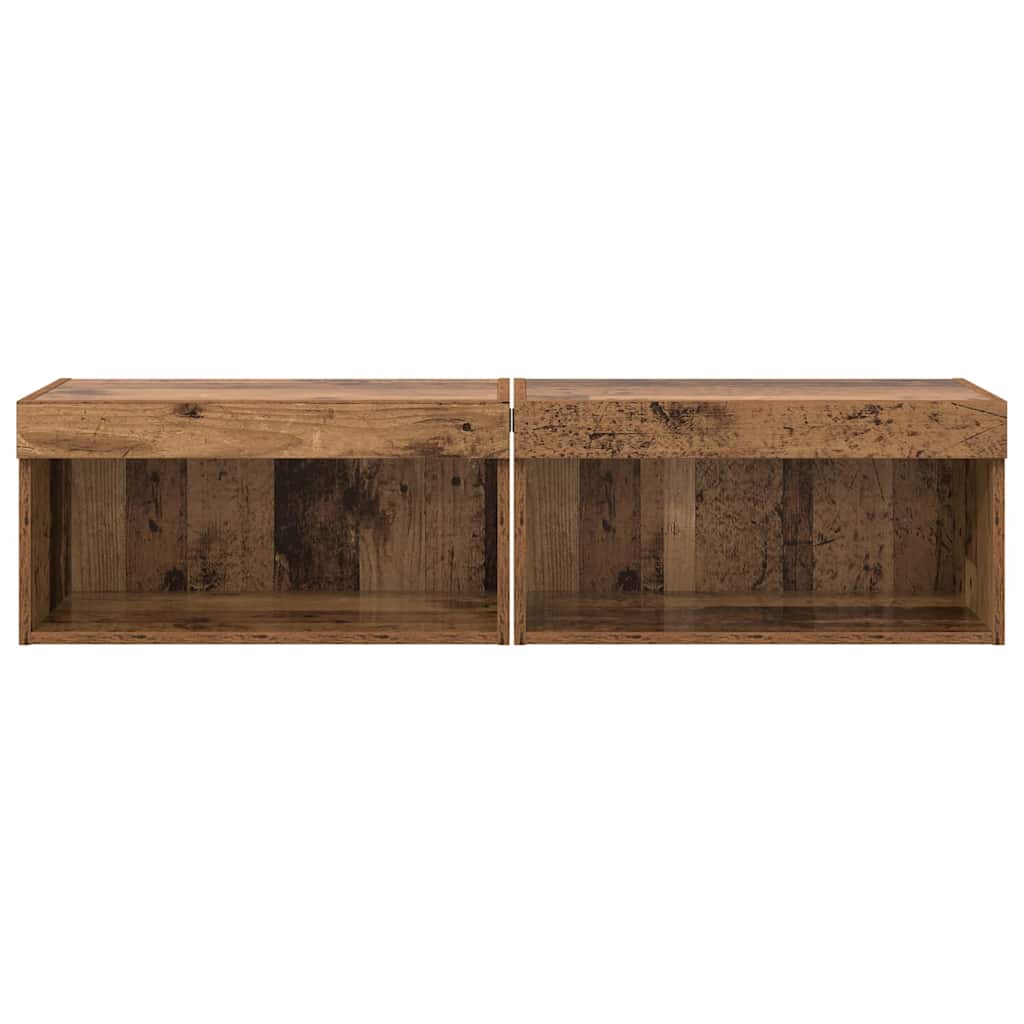 Tv-meubelset 2 pcs Oud Hout 60 x 30 x 30 cm Bewerkt hout is nu te koop bij PeponiXL, paradijselijk wonen!