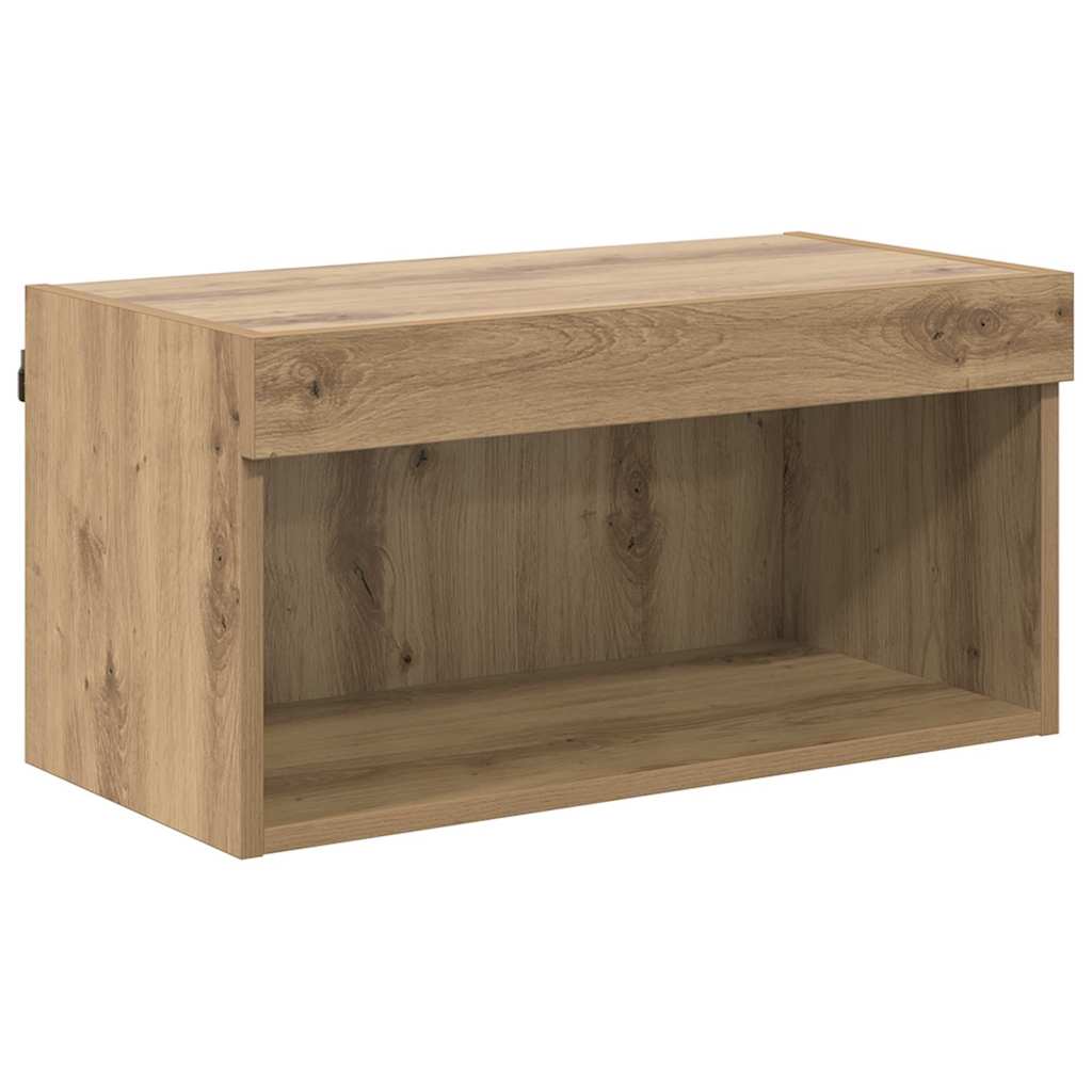 Tv-meubelset met LED Artisan Eiken 60 x 30 x 30 cm Bewerkt hout is nu te koop bij PeponiXL, paradijselijk wonen!