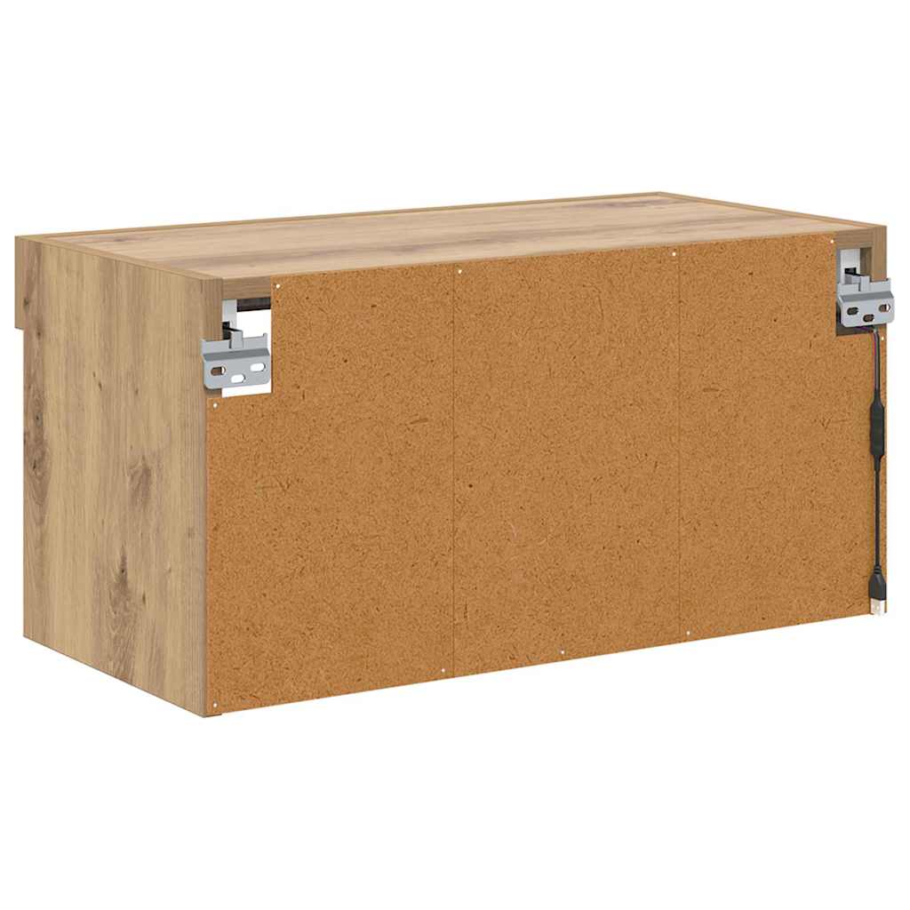 Tv-meubelset met LED Artisan Eiken 60 x 30 x 30 cm Bewerkt hout is nu te koop bij PeponiXL, paradijselijk wonen!