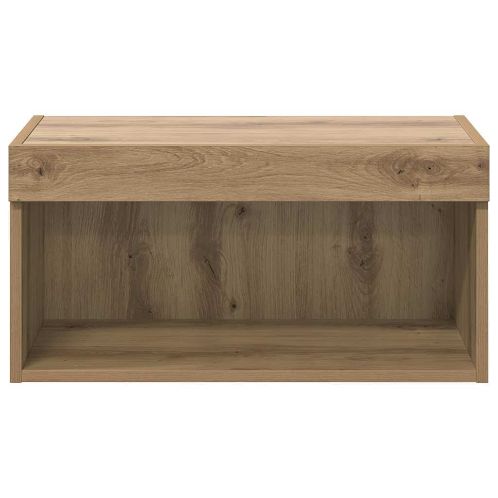 Tv-meubelset met LED Artisan Eiken 60 x 30 x 30 cm Bewerkt hout is nu te koop bij PeponiXL, paradijselijk wonen!