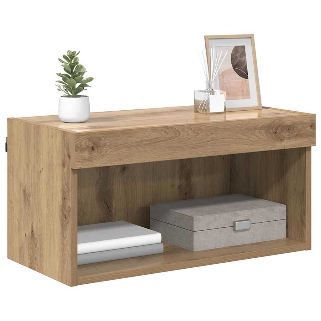 Tv-meubelset met LED Artisan Eiken 60 x 30 x 30 cm Bewerkt hout is nu te koop bij PeponiXL, paradijselijk wonen!