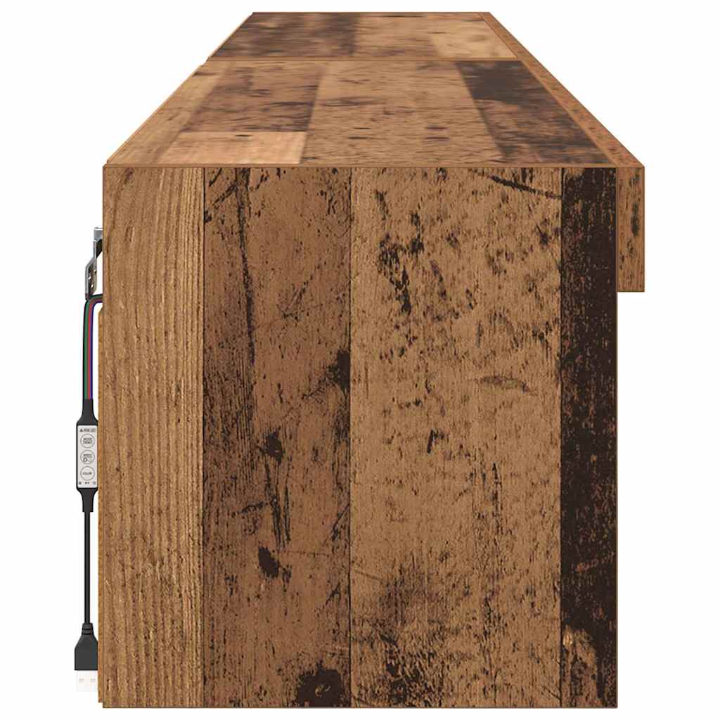 Tv-meubelset 2 pcs Oudhout 100 x 30 x 30 cm Bewerkt hout is nu te koop bij PeponiXL, paradijselijk wonen!